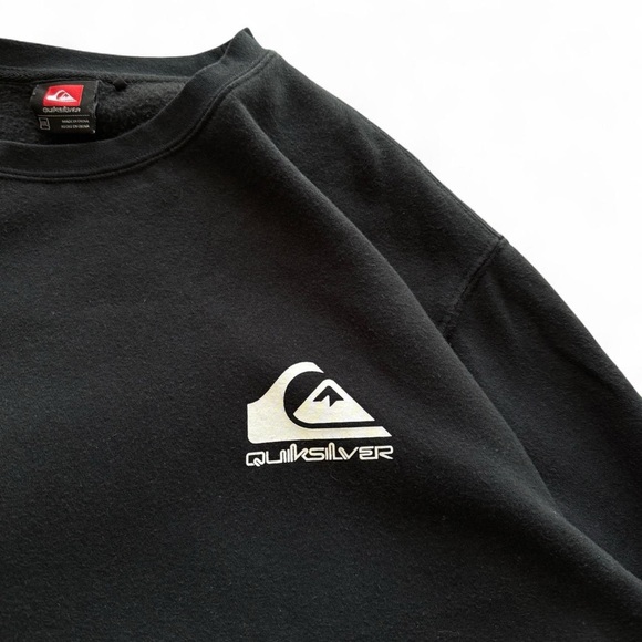 quiksilver surf black logo sweatshirt crewneck size XXL - Picture 1 of 6